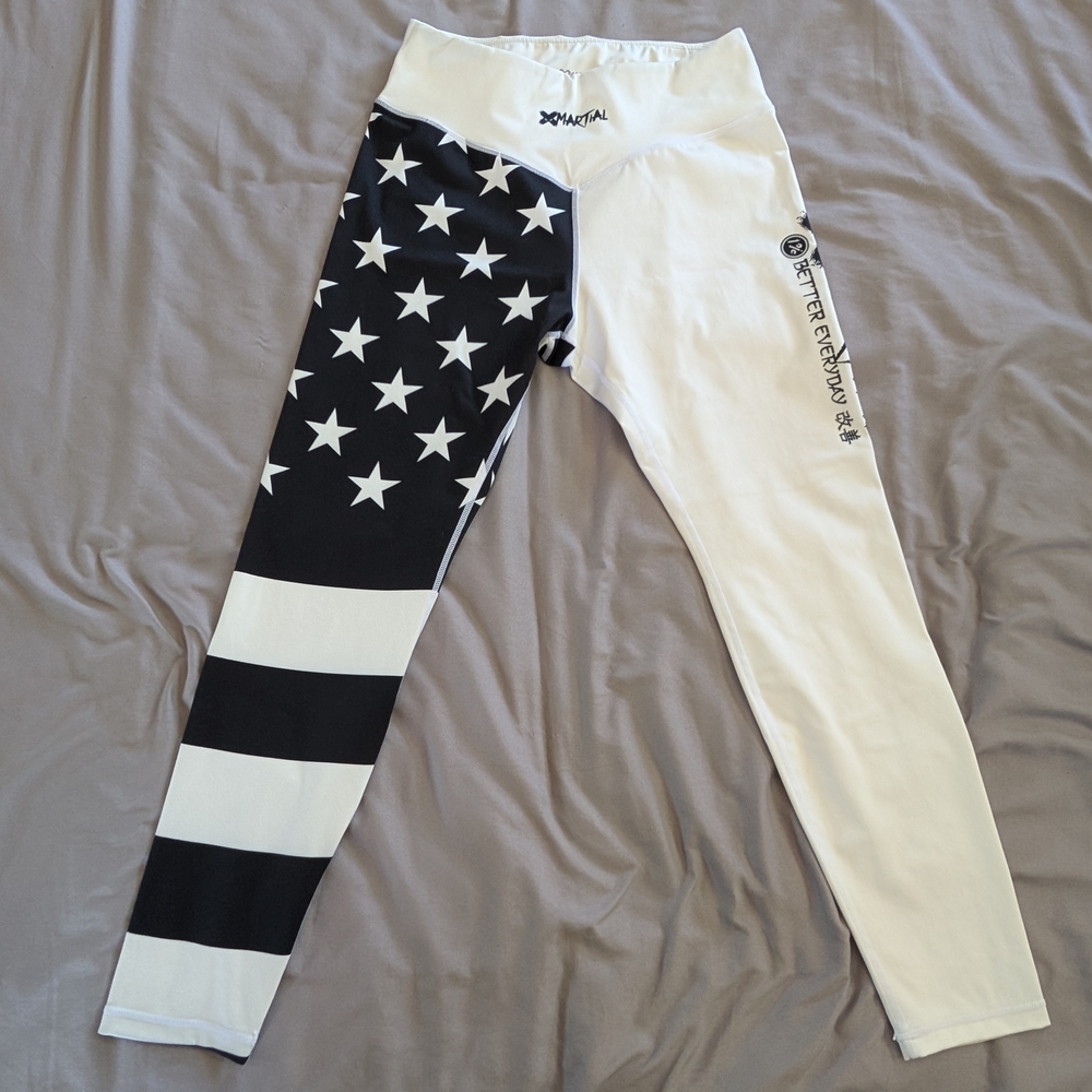 Kids Black and White Star Leggings